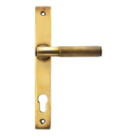 From The Anvil Aged Brass Brompton Slimline Lever Espag. Lock Set