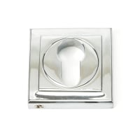 From The Anvil Polished Chrome Round Euro Escutcheon (Square)