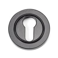 From The Anvil Black Round Euro Escutcheon (Plain)