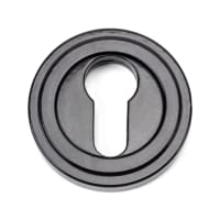 From The Anvil Black Round Euro Escutcheon (Art Deco)