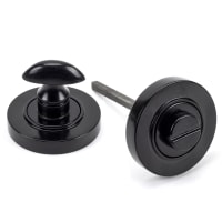 From The Anvil Black Round Thumbturn Set (Plain)