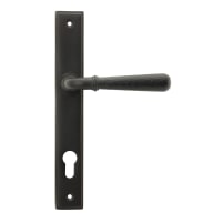 From The Anvil Aged Bronze Hammered Newbury Slimline Espag. Lock Set