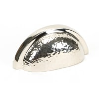 From The Anvil Polished Nickel Hammered Regency Concealed Drawer Pull