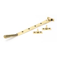 From The Anvil Aged Brass 10" Hammered Newbury Stay