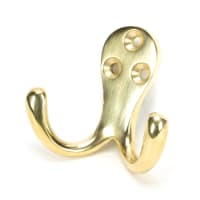 From The Anvil Polished Brass Celtic Double Robe Hook