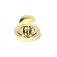 From The Anvil Polished Brass Round Thumbturn Set (Art Deco)