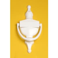 Trojan Contract Victorian Urn Style Door Knocker In White