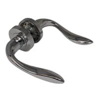 Celia Lever on Rose Latch Handle 50 x 10mm Pair Polished Chrome