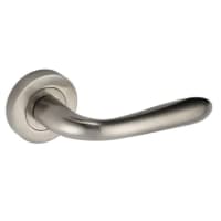 Perla Lever on Sprung Rose 50 x 10mm Pair Satin Nickel Plated