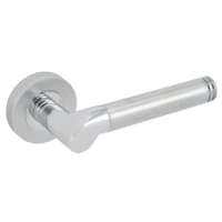 Como Lever on Sprung Rose 50 x 10mm Pair Satin/Polished Chrome