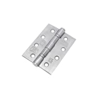 Locksmyth Grade 13 Fire Rated Ball Bearing Hinge 102 x 76 x 76mm Satin Stainless Steel Pack of 3