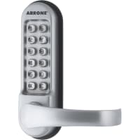 Arrone Lever Operated Mechanical Push Button Lock Matt Chrome AR-515-MC-PK