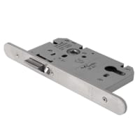 Eurospec Easi-T Din Euro Profile Nightlatch Radius 60mm Satin Stainless Steel