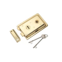 Eurospec Traditional Rim Deadlock Polished Brass