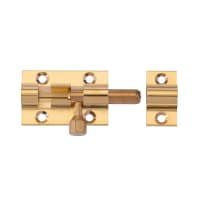Frisco Straight Barrel Bolt 50 x 25mm Polished Brass