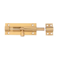 Frisco Straight Barrel Bolt Heavy Duty 102mm x 38mm Polished Brass