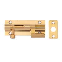 Frisco Necked Barrel Bolt 63 x 25mm Polished Brass