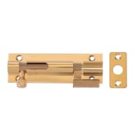 Frisco Necked Barrel Bolt 76 x 25mm Polished Brass