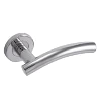 Frisco 19mm Arched Design Lever Sprung Rose Polished Stainless Steel