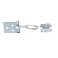 Pack of 10 BZP 3 x 1 Inch Dzina Hasp and Staple Wire 75mm X 25mm 