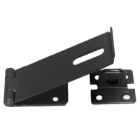 A Perry No.HS617 Safety Hasp and Staple 75mm Black