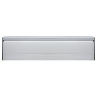 300mm Letterplate Metal Anti Vandal 40-80mm - Silver Flap/Silver Frame