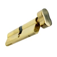 UAP Trade Euro 5-Pin Cylinder & Thumb Turn 40T/50 Brass 90mm