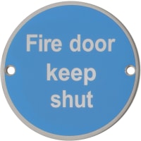 ARRONE 'Fire Door Keep Shut' Stainless Steel Information Sign AR902-SSS 