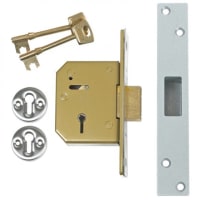 Union 3G115 C-Series 5 Lever Mortice Deadlock 67mm Satin Chrome