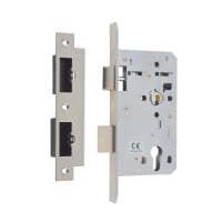 HD72 CE DIN Euro Profile Sashlock Radius for end 60mm Backset Stainless Steel