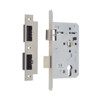HD72 CE DIN Euro Profile Sashlock Square for end 60mm Backset Stainless Steel