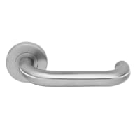 Dorma Safety Lever On Round Rose Handle Satin Stainless Steel