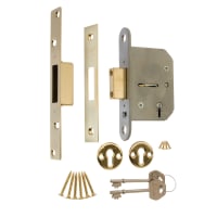 ERA Viscount 5 Lever Security Deadlock 2 1/2 inch / 65mm  Polished Brass