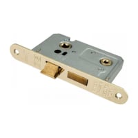Eurospec Easi-T Residential Bathroom Lock 78mm Radius Electro Brassed