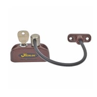 Jackloc Pro 5 Key Locking Window Restrictor Brown