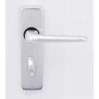 Contract Lever Bathroom Handles 146mm Polished Anodised Aluminium