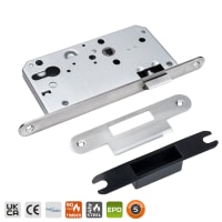 BRITON 5440.60.R.SS Euro Profile Cylinder Latch - Radius Forend Satin Stainless Steel