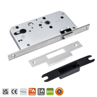 BRITON 5440.60.S.SS Euro Profile Cylinder Latch - Square Forend Satin Stainless Steel