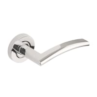 Jigtech Solar Fire Rated Lever on Rose - Polished Chrome