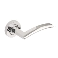Jigtech Sabre Fire Rated Lever on Rose - Polished Chrome