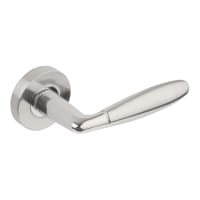 Jigtech Harrier Fire Rated Lever on Rose - Polished/Satin Chrome Dual Finish