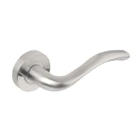 Jigtech Solar Fire Rated Lever on Rose - Satin Chrome Plate