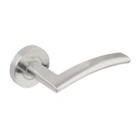 Jigtech Sabre Fire Rated Lever on Rose - Satin Chrome Plate