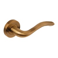 Jigtech Solar Fire Rated Lever on Rose - Antique Brass