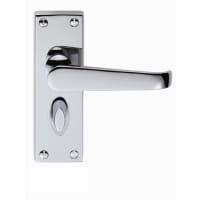 Carlisle Brass Victorian Lever Privacy on Backplate Polished Chrome