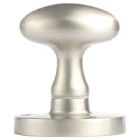 Carlisle Brass Victorian Mortice Knob Handle Oval Satin Chrome