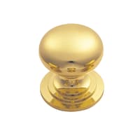 Carlisle Brass Fingertip Victorian Cupboard Knob 32mm Polished Brass