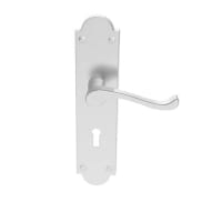 Carlisle Brass Victorian Shaped Scroll Lever Lock Satin Chrome