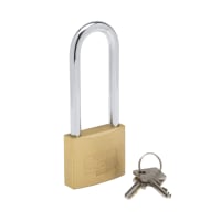 Burg-Wachter Magno 400 E 50mm Brass Padlock with 80mm Long Shackle