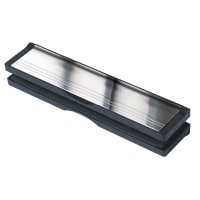 Select Post port 12" Letterplate, 20-40mm Deep, Black/Polished Silver